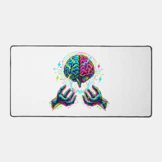 Cybernetic Circuit Brain Electrical Engineering Desk Mat