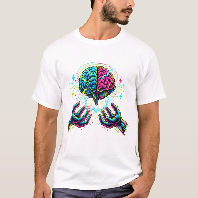 Cybernetic Circuit Brain Electrical Engineering T-Shirt (Front)