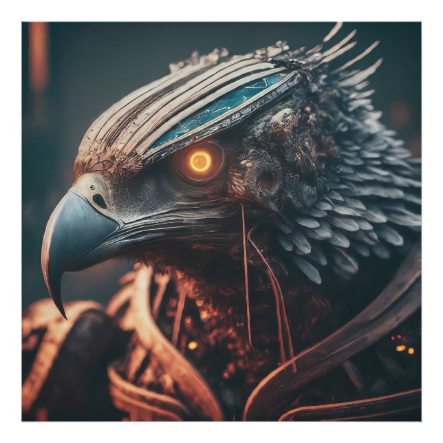Cybernetic Eagle Photo Print (Front)