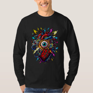 Cybernetic Heart Explosion Illustration – Mechanic T-Shirt