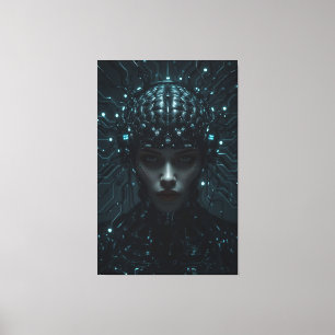 Cybernetic Neural Entity Canvas Print