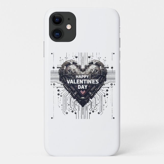 Cybernetic Valentines heart Case-Mate iPhone Case (Back)