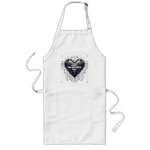Cybernetic Valentines heart Long Apron