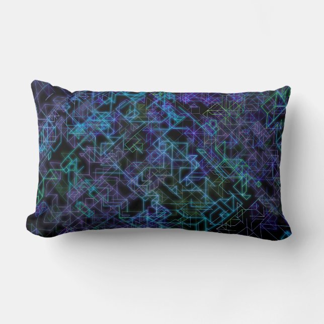 cybernetic veins, in blue and green : lumbar cushion (Front)