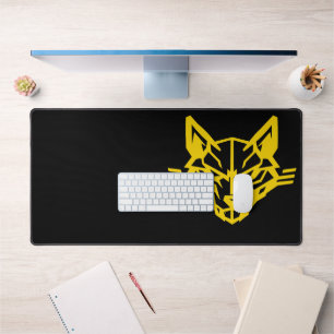 Cybernetic Wolf Gaming Mousepad Desk Mat
