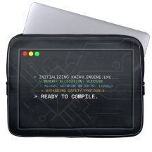 Cyberpunk AI Terminal Boot Sequence Laptop Sleeve