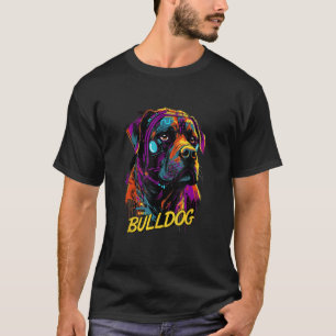 Cyberpunk American Bulldog Futuristic American Bul T-Shirt