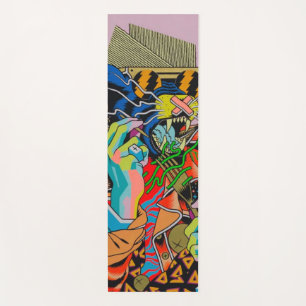 cyberpunk, anime, manga, acid, cyber, art, yoga mat