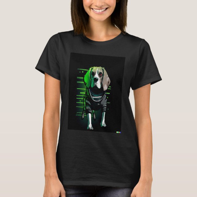 CyberPunk Beagle T-Shirt (Front)