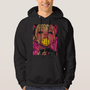Cyberpunk Bitcoin Waifu Crypto Anime Hoodie