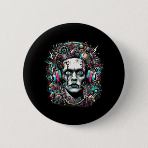 Cyberpunk Bride Of Frankenstein 6 Cm Round Badge