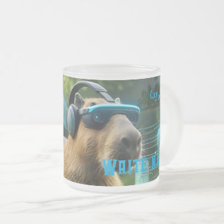 Cyberpunk Capybara VR Goggles Sci-Fi Coffee Mug