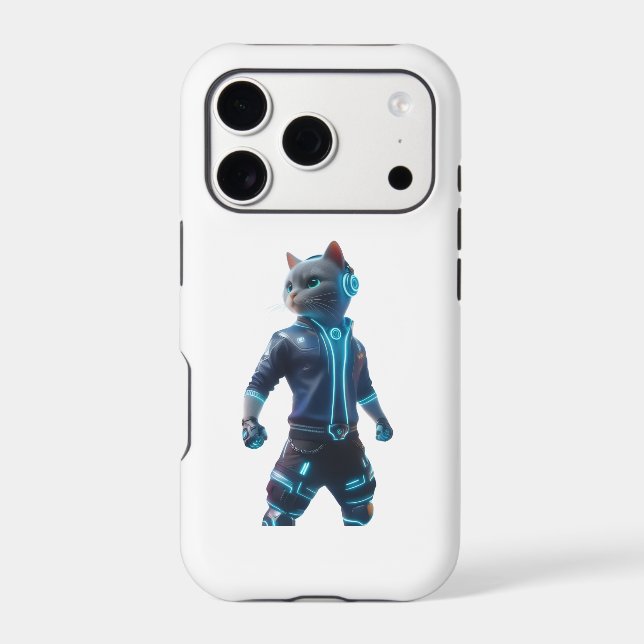 Cyberpunk Cat Case-Mate iPhone Case (Back)