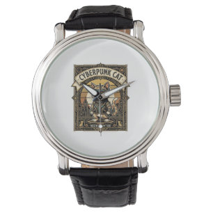 Cyberpunk Cat Cat Cyberpunk Vintage Watch