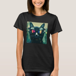 Cyberpunk Cat Japanese Cat Aesthetic Streetwear T-Shirt