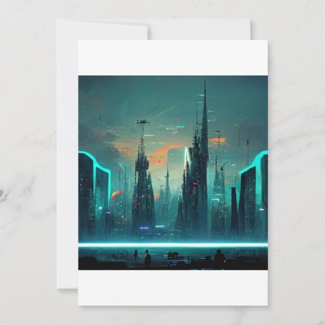 cyberpunk city invitation (Front)