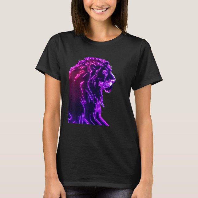 Cyberpunk Colorful Punk Leon Unique Purple Animal  T-Shirt (Front)