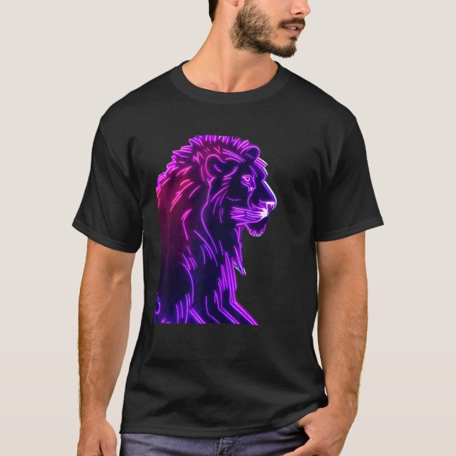 Cyberpunk Colorful Punk Leon Unique Purple Animal  T-Shirt (Front)