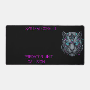 Cyberpunk Cybernetic Panther Tech Desk Mat - Gamer