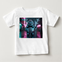 Cyberpunk Cyborg Panda in Futuristic Neo-Tokyo