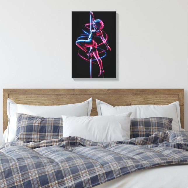 Cyberpunk Dancer  Canvas Print (Insitu(Bedroom))