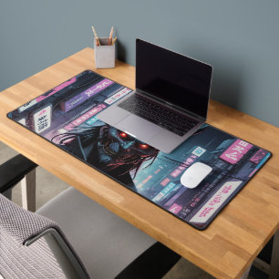 Cyberpunk Demon Samurai Desk Mat