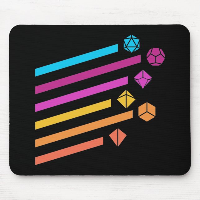 Cyberpunk Dice Ray Tabletop RPG Mouse Mat (Front)