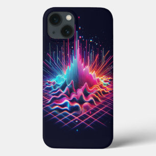 Cyberpunk Digital Soundwave Phone Case Neon Electr