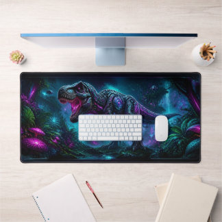 Cyberpunk Dinosaur Gaming Desk Mat