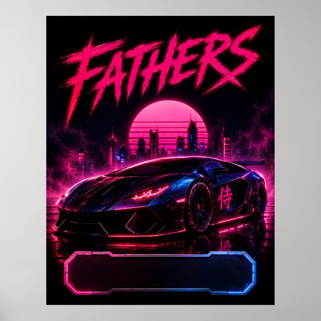 Cyberpunk Father Supercar Poster (Front)