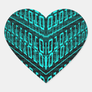 Cyberpunk Futuristic Computer Technology Circuit Heart Sticker
