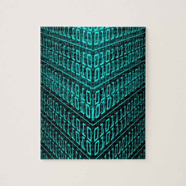 Cyberpunk Futuristic Computer Technology Circuit Jigsaw Puzzle (Vertical)