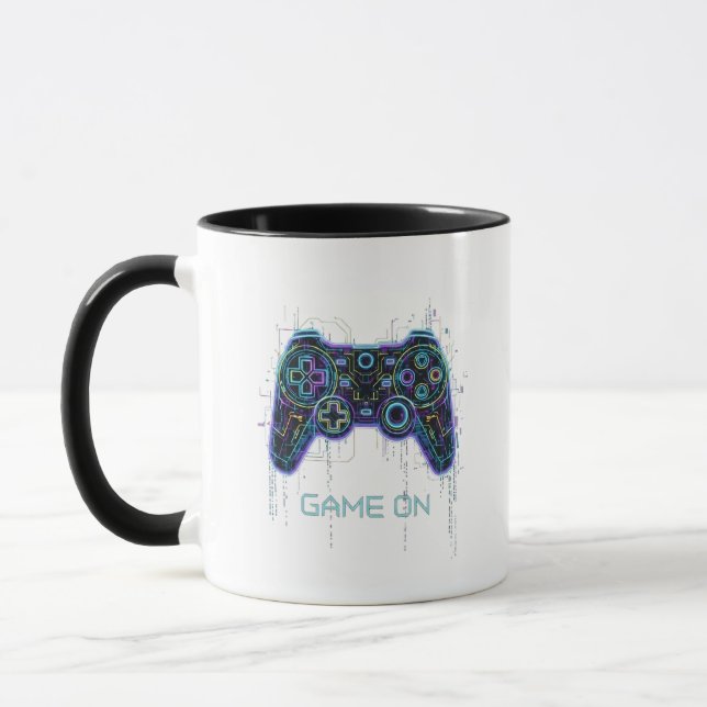  ​Cyberpunk Gaming Controller - Neon Game On Tech  Mug (Left)