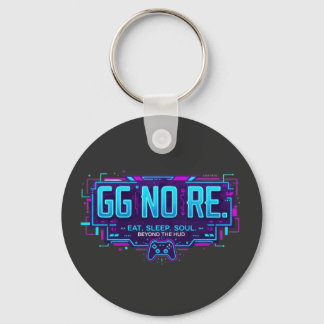 ​Cyberpunk GG NO RE Gaming Aesthetic - Neon Gamer  Key Ring
