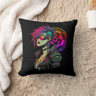 Cyberpunk Girl Cushion