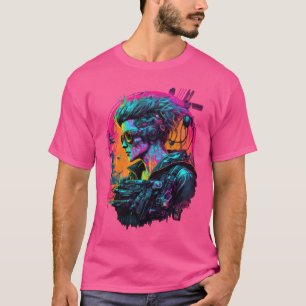 Cyberpunk Girl: Technology has changed people's li T-Shirt
