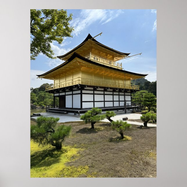 Cyberpunk Golden Pavilion Style Temple in Future Poster (Front)