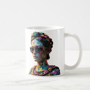 Cyberpunk Greek Statue Mug – Vaporwave Aesthetic