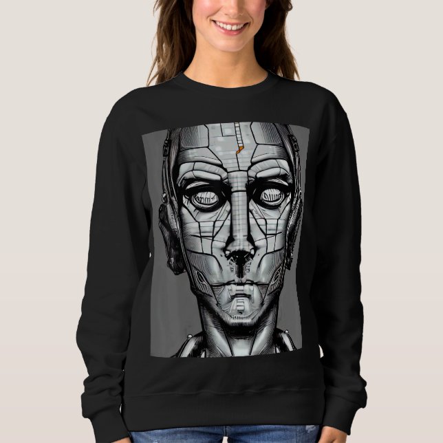 Cyberpunk Hacker Computer Geek design_1 Sweatshirt (Front)