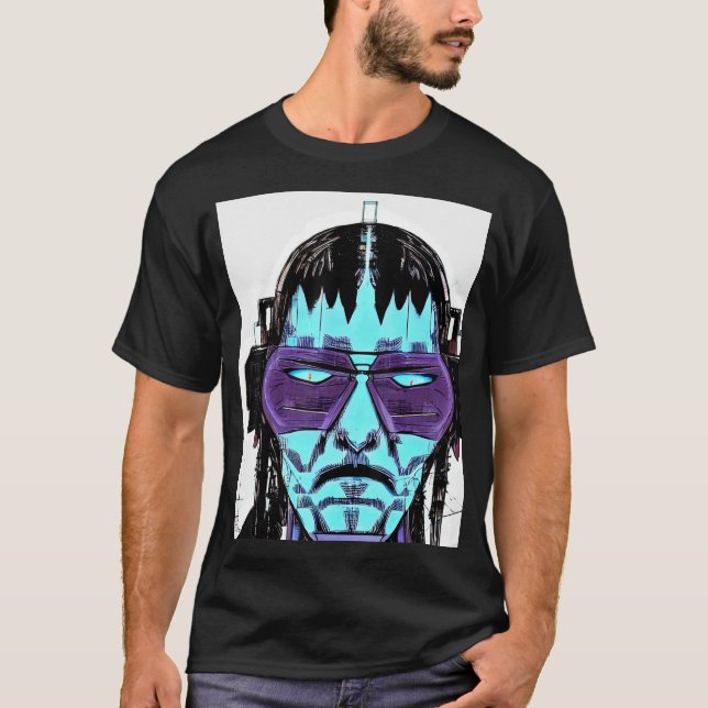 Cyberpunk Hacker Computer Geek design_3 T-Shirt (Front)