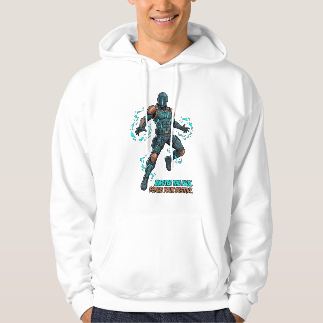 Cyberpunk Hero - Dynamic Comic Art Hoodie (Front)
