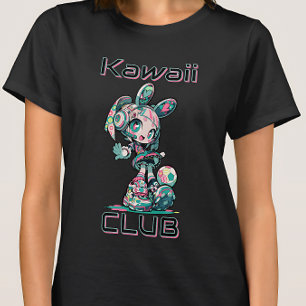 Cyberpunk Kawaii Club Soccer Fan Girl Gameday 2026 T-Shirt