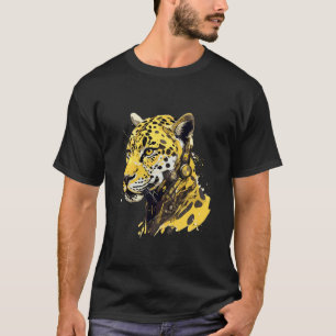 Cyberpunk Leopard Mechanic Wild Cat Cheetah Robot T-Shirt
