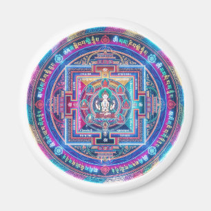 Cyberpunk Mandala Magnet