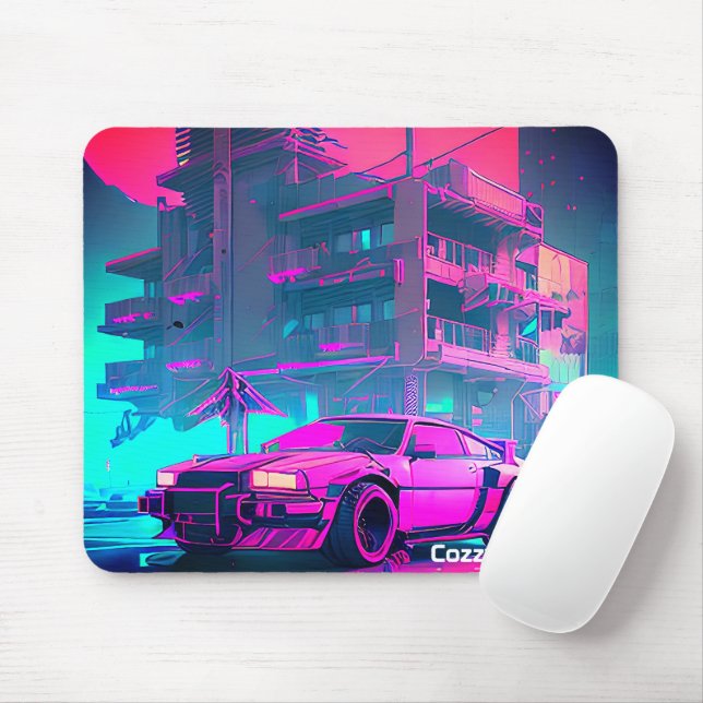 Cyberpunk Mouse Mat (With Mouse)