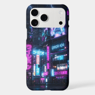 Cyberpunk Neon Anime Girl Glitch Phone Case