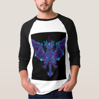 Cyberpunk Neon Dragon – Futuristic Geometric Stree T-Shirt