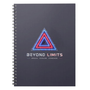 Cyberpunk Neon Glitch Triangle Notebook
