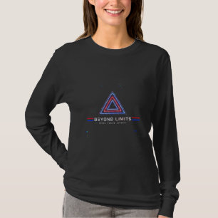 Cyberpunk Neon Glitch Triangle Women's Long Sleeve T-Shirt