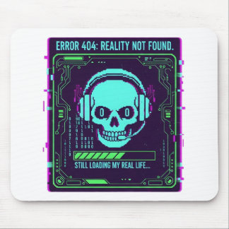 ​Cyberpunk Pixel Skull Gaming Mouse Pad - Error 40